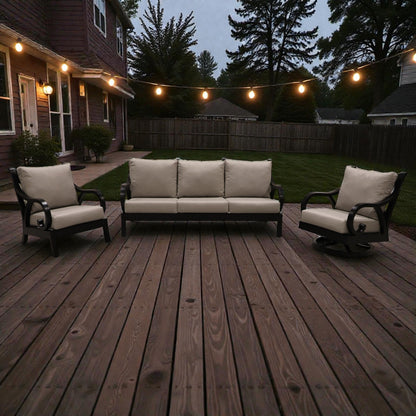 Cabana Coast Milano Sofa with Chair and Swivel Set