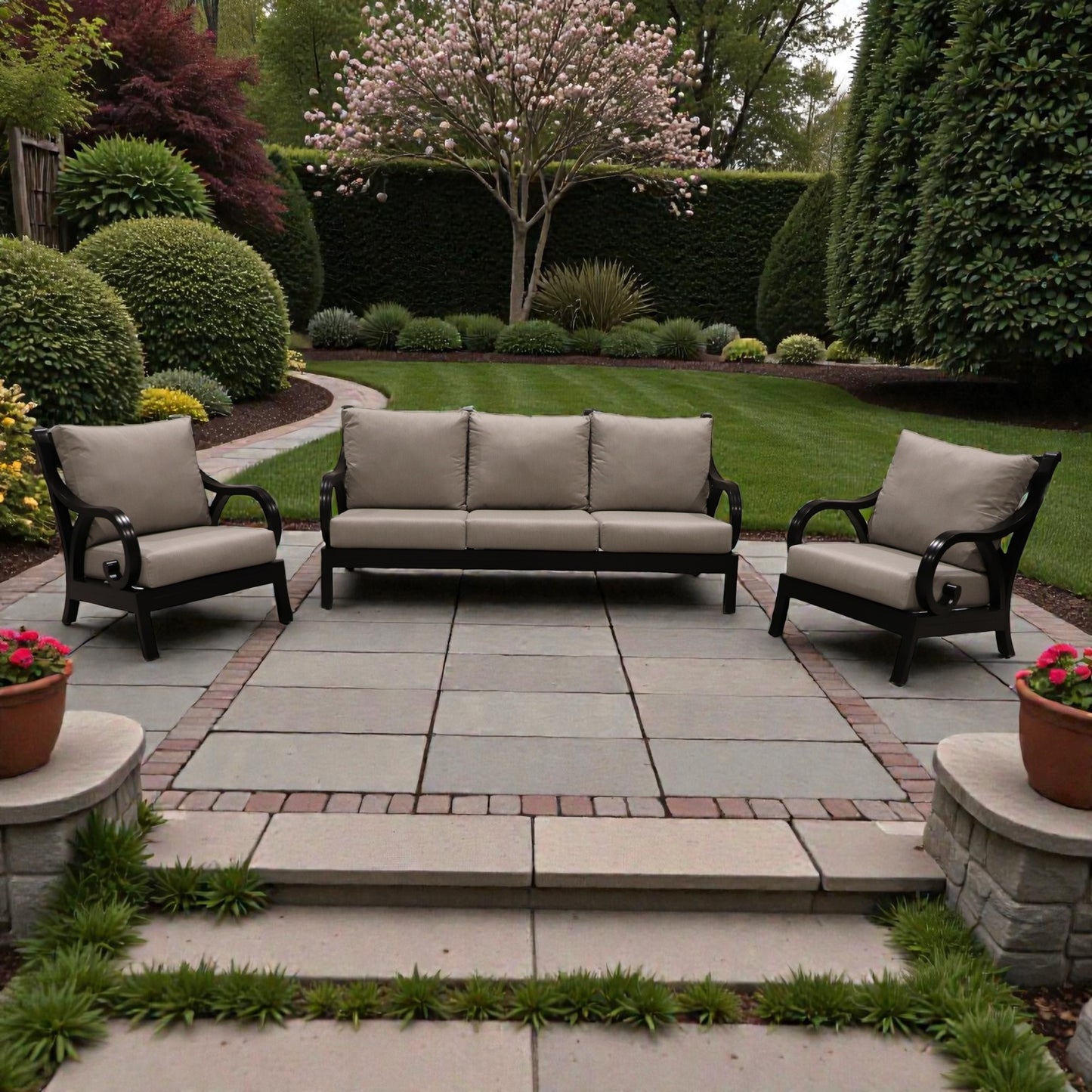 Cabana Coast Milano Sofa with Chairs Set