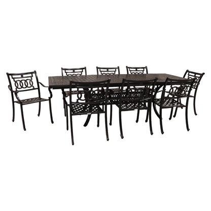 Cabana Coast Pure Extension Table with Verona Dining Chairs Set