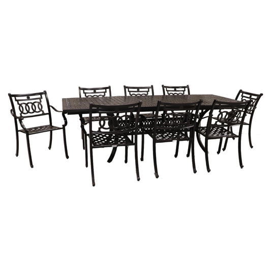 Cabana Coast Pure Extension Table with Verona Dining Chairs Set
