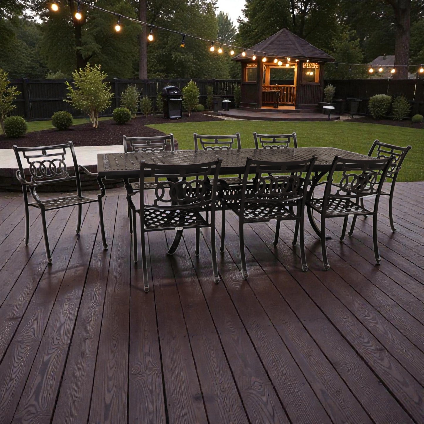 Cabana Coast Pure Extension Table with Verona Dining Chairs Set