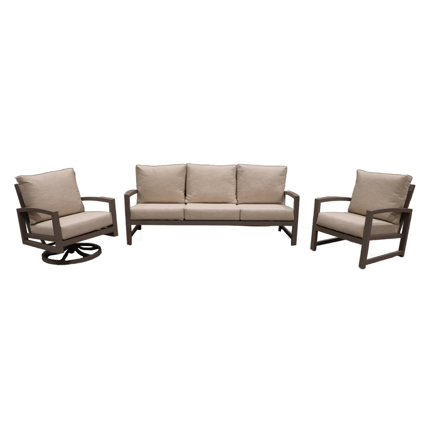 Cabana Coast Venice Sofa with Chair and Swivel Set