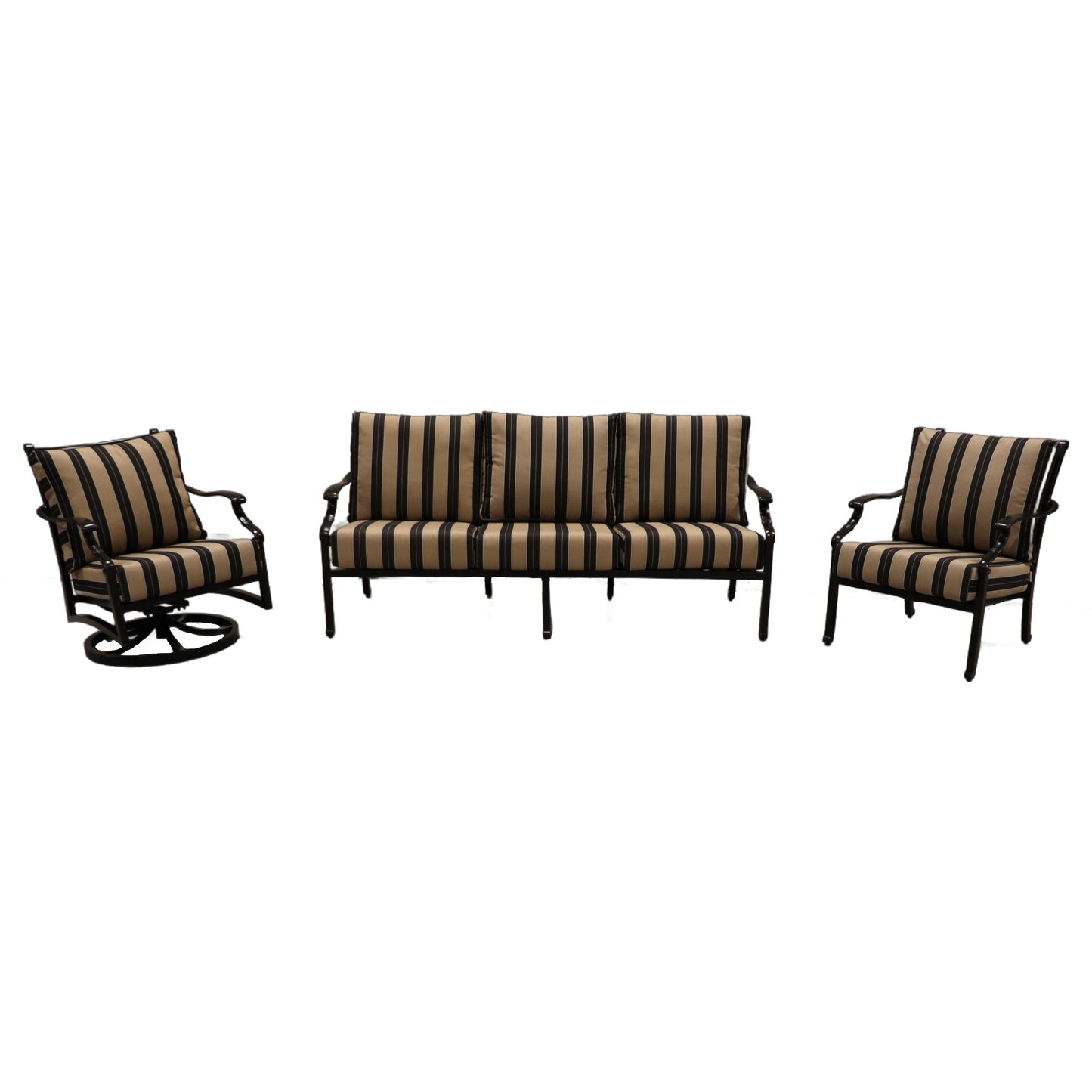 Cabana Coast Verona Sofa with Chair and Swivel Set