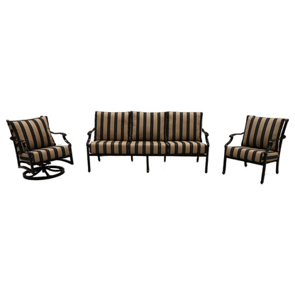 Cabana Coast Verona Sofa with Chair and Swivel Set
