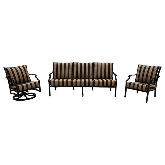 Cabana Coast Verona Sofa with Chair and Swivel Set