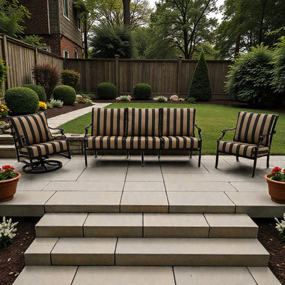 Cabana Coast Verona Sofa with Chair and Swivel Set