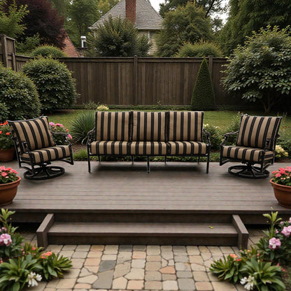 Cabana Coast Verona Sofa with Swivel Chairs Set