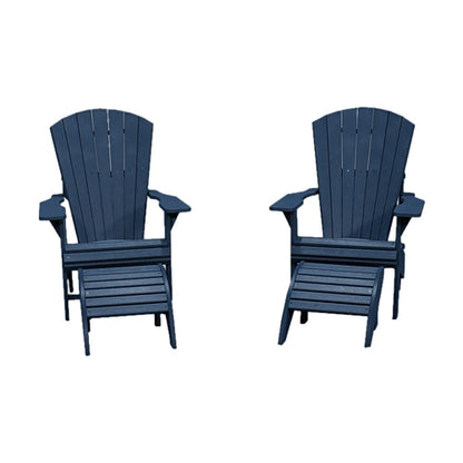 CRPlastics C01 Adirondack Chair Pair with F01 Footstool Pair