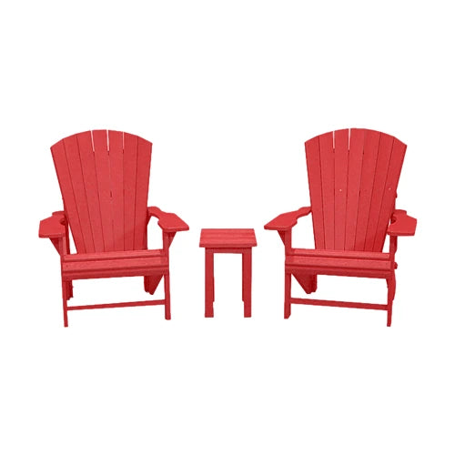 CRPlastics C01 Adirondack Chair Pair with T01 Small Table