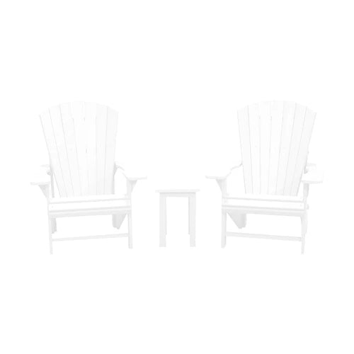 CRPlastics C01 Adirondack Chair Pair with T01 Small Table