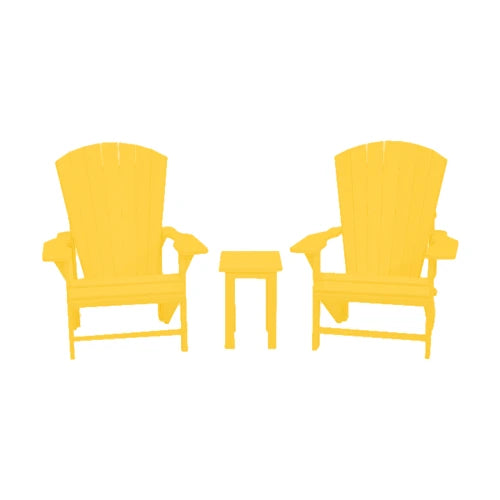 CRPlastics C01 Adirondack Chair Pair with T01 Small Table