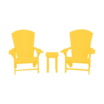 CRPlastics C01 Adirondack Chair Pair with T01 Small Table
