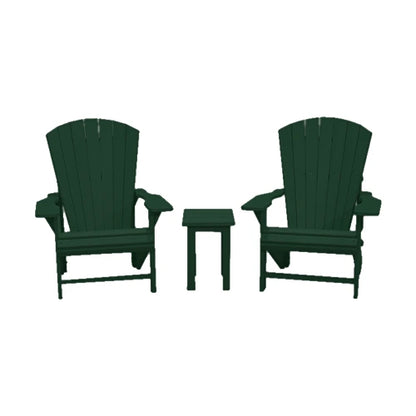 CRPlastics C01 Adirondack Chair Pair with T01 Small Table