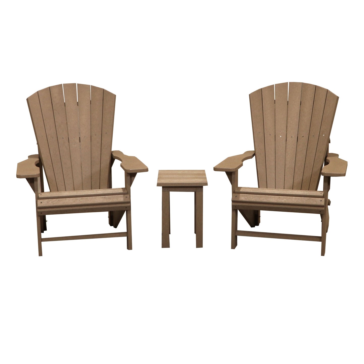 CRPlastics C01 Adirondack Chair Pair with T01 Small Table