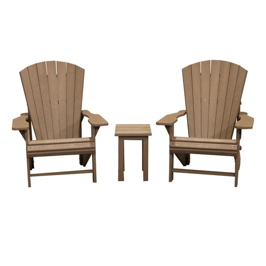 CRPlastics C01 Adirondack Chair Pair with T01 Small Table