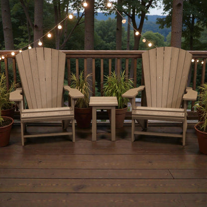 CRPlastics C01 Adirondack Chair Pair with T01 Small Table