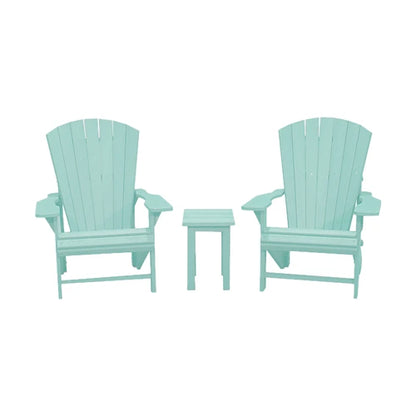 CRPlastics C01 Adirondack Chair Pair with T01 Small Table