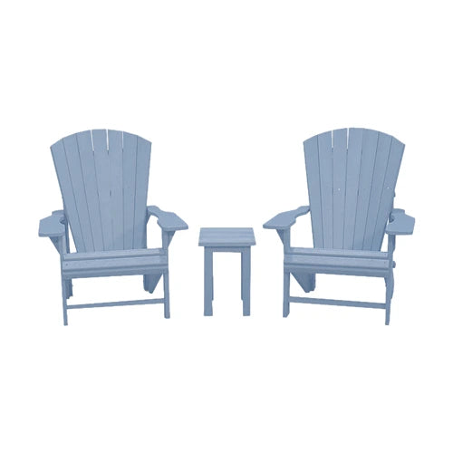 CRPlastics C01 Adirondack Chair Pair with T01 Small Table