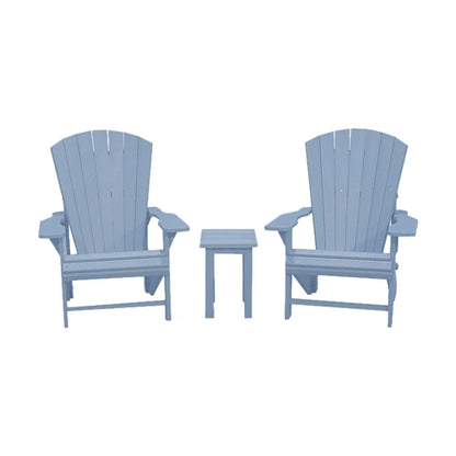 CRPlastics C01 Adirondack Chair Pair with T01 Small Table