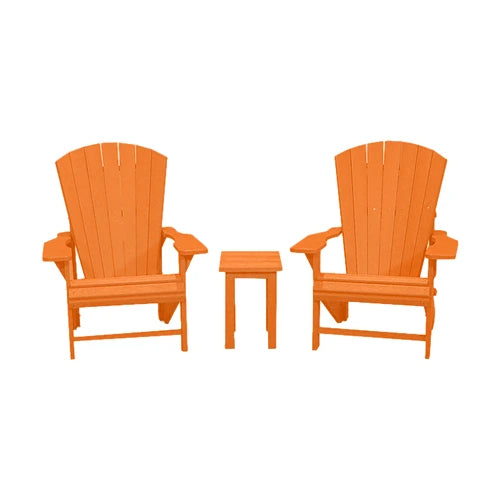 CRPlastics C01 Adirondack Chair Pair with T01 Small Table