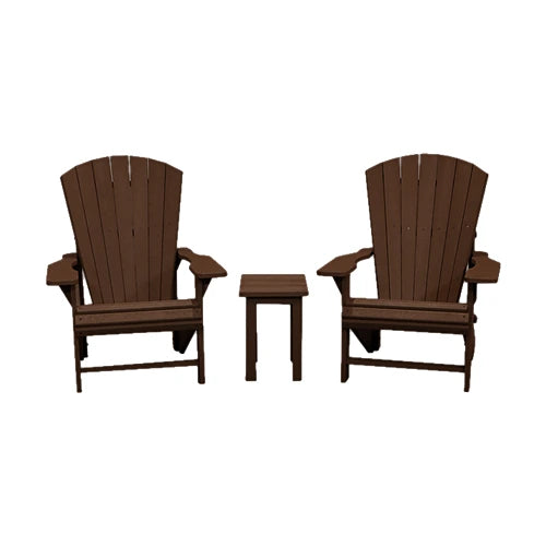 CRPlastics C01 Adirondack Chair Pair with T01 Small Table