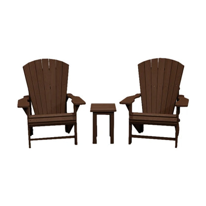 CRPlastics C01 Adirondack Chair Pair with T01 Small Table