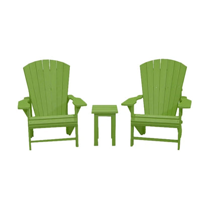 CRPlastics C01 Adirondack Chair Pair with T01 Small Table