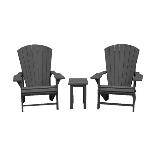 CRPlastics C01 Adirondack Chair Pair with T01 Small Table