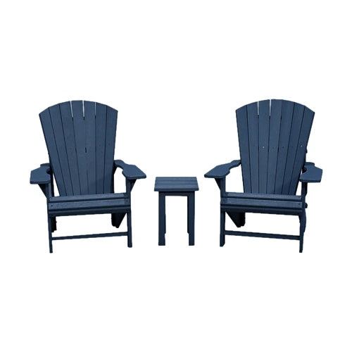 CRPlastics C01 Adirondack Chair Pair with T01 Small Table