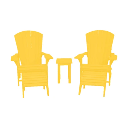CRPlastics C01 Adirondack Chair Pair with F01 Footstools and T01 Small Table