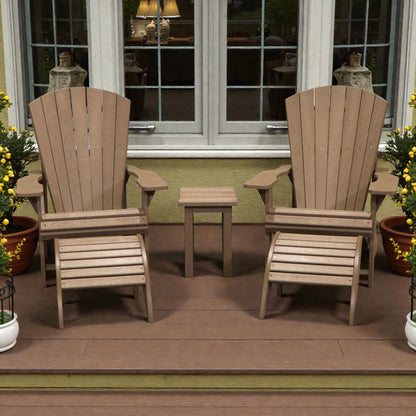 CRPlastics C01 Adirondack Chair Pair with F01 Footstools and T01 Small Table