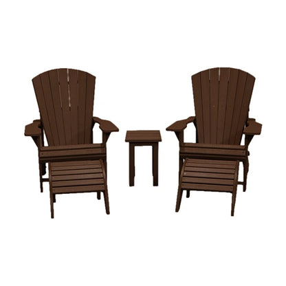 CRPlastics C01 Adirondack Chair Pair with F01 Footstools and T01 Small Table