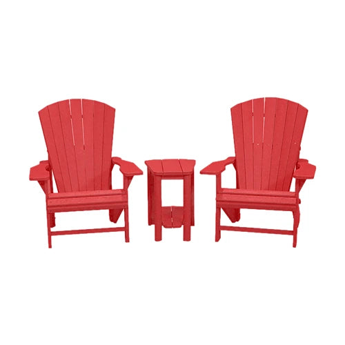 CRPlastics C01 Adirondack Chair Pair with T04 Addy Side Table