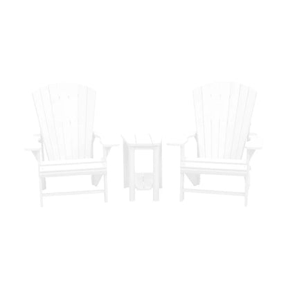 CRPlastics C01 Adirondack Chair Pair with T04 Addy Side Table