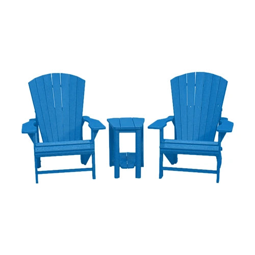 CRPlastics C01 Adirondack Chair Pair with T04 Addy Side Table