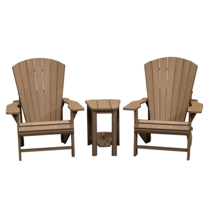 CRPlastics C01 Adirondack Chair Pair with T03 Addy Side Table