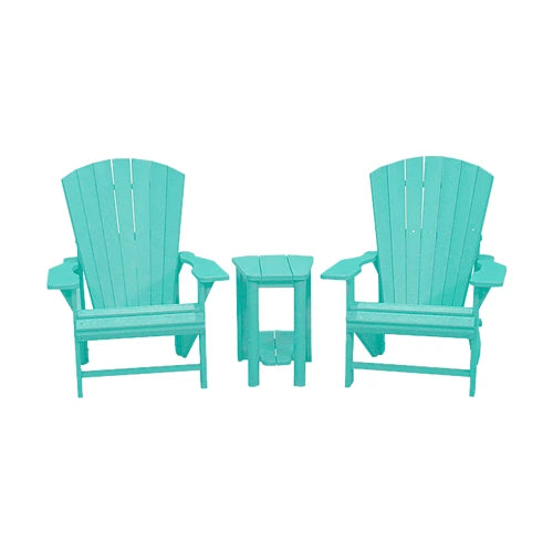 CRPlastics C01 Adirondack Chair Pair with T04 Addy Side Table