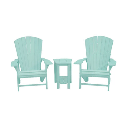 CRPlastics C01 Adirondack Chair Pair with T04 Addy Side Table