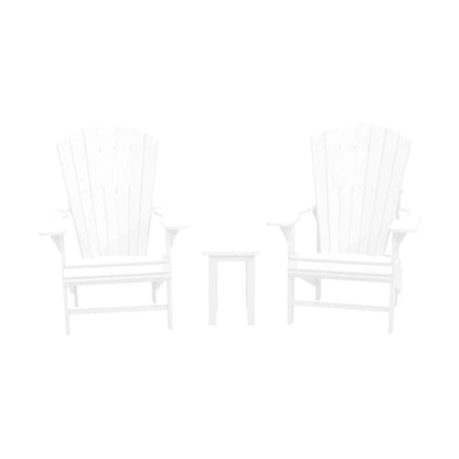 CRPlastics C03 Upright Adirondack Chair Pair with T01 Small Table