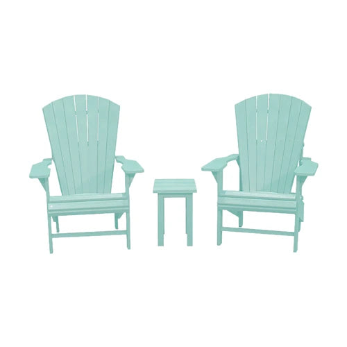 CRPlastics C03 Upright Adirondack Chair Pair with T01 Small Table