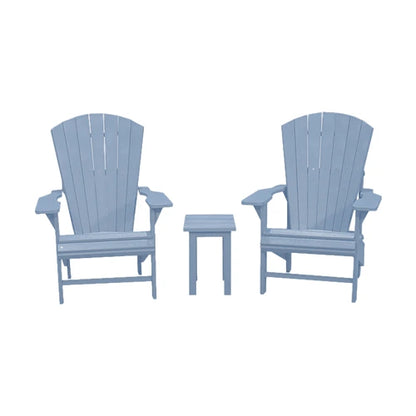 CRPlastics C03 Upright Adirondack Chair Pair with T01 Small Table