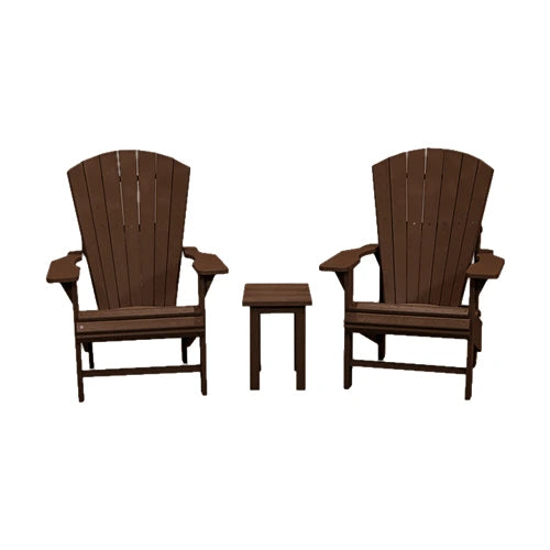 CRPlastics C03 Upright Adirondack Chair Pair with T01 Small Table
