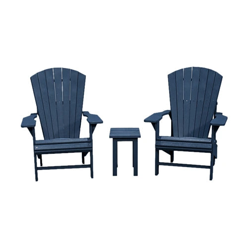 CRPlastics C03 Upright Adirondack Chair Pair with T01 Small Table