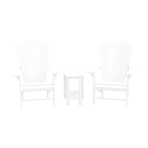 CRPlastics C03 Upright Adirondack Chair Pair with T04 Addy Side Table