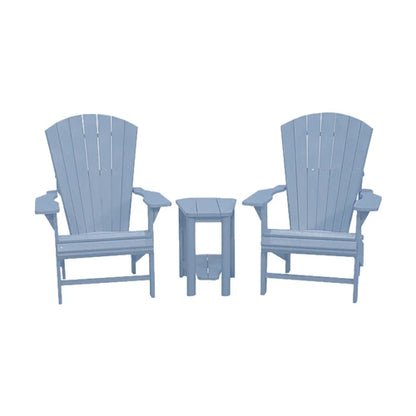 CRPlastics C03 Upright Adirondack Chair Pair with T04 Addy Side Table