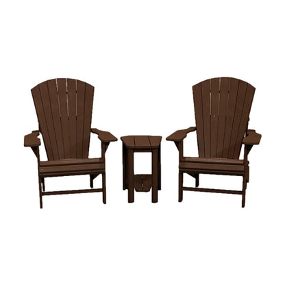 CRPlastics C03 Upright Adirondack Chair Pair with T04 Addy Side Table