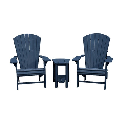 CRPlastics C03 Upright Adirondack Chair Pair with T04 Addy Side Table