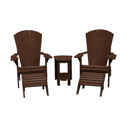CRPlastics C03 Upright Adirondack Chair Pair with F01 Footstools and T04 Addy Side Table