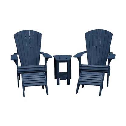 CRPlastics C03 Upright Adirondack Chair Pair with F01 Footstools and T04 Addy Side Table