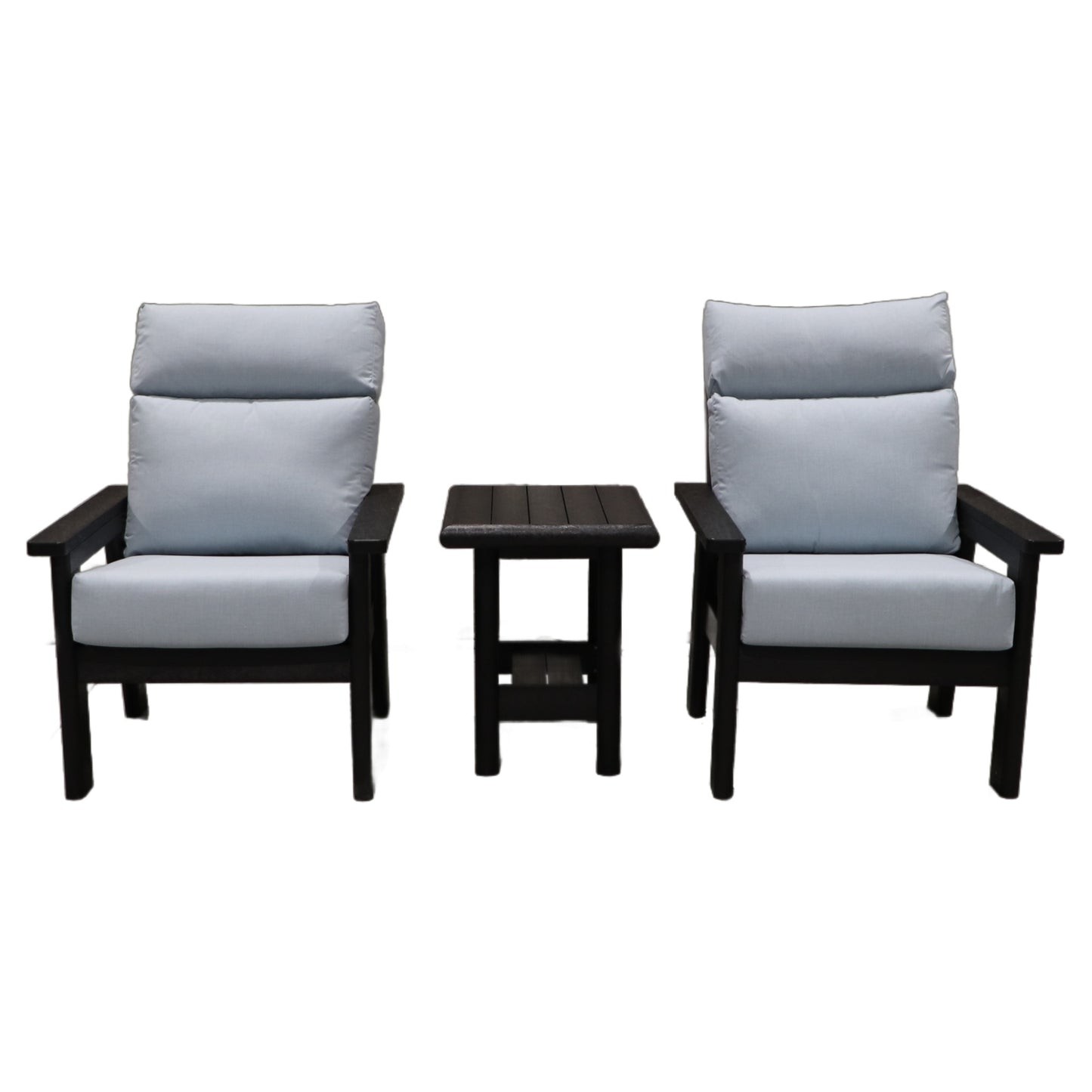 CRPlastics DSF291 Charleston Arm Chair Pair with DST268 Stratford End Table